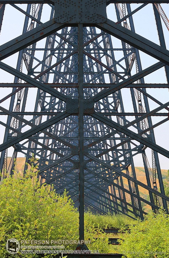 Lethbridge High Level Bridge, Alberta. River valley walk