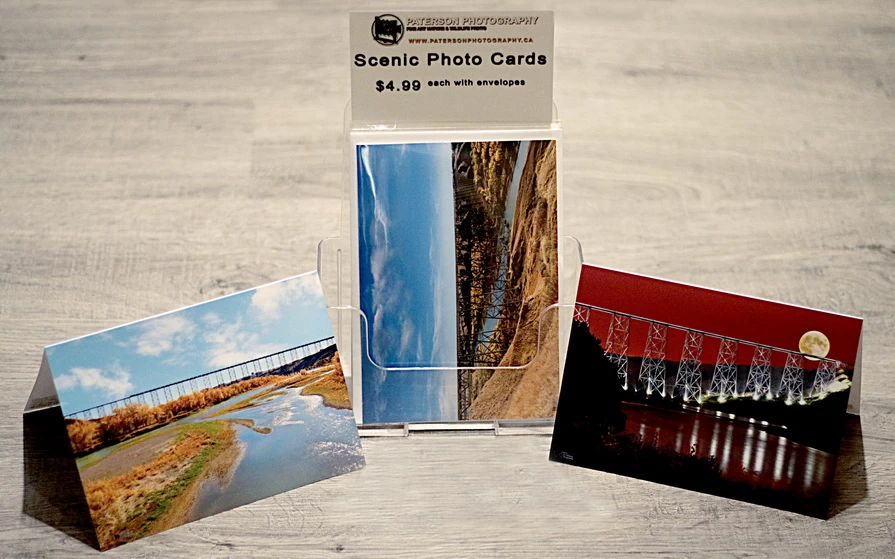 5x7 greeting cards of Lethbridge and southern Alberta.  Lethbridge Bridge